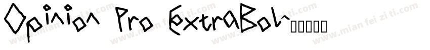 Opinion Pro ExtraBol字体转换